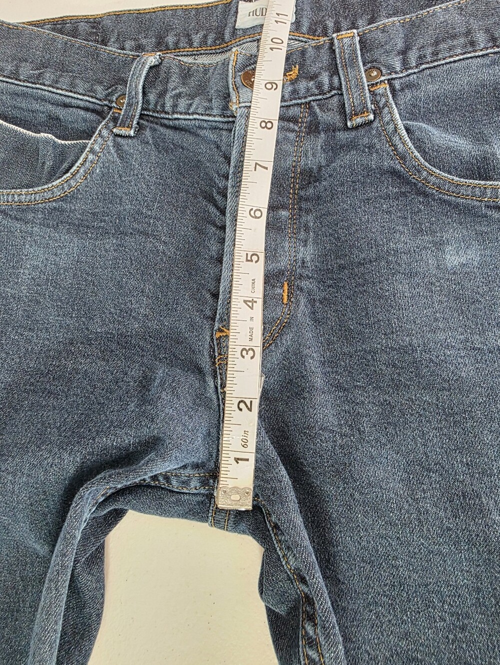 Hudson Blake Slim Straight Selvedge Button Fly Jeans Men 34x31 Dark Wash - Picture 5 of 13